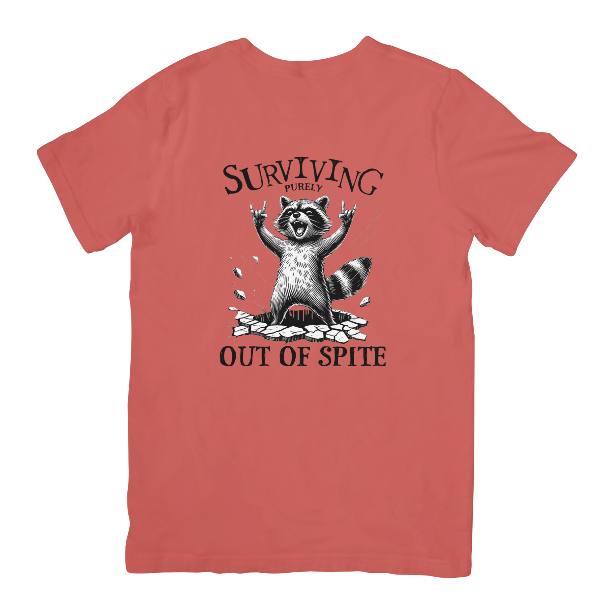 Racoon surviving